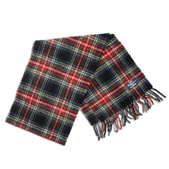 Ballantrae Lambswool Plaid Scarf Scotland Black Red Tartan Plaid Edinburgh Wool - Picture 1 of 5